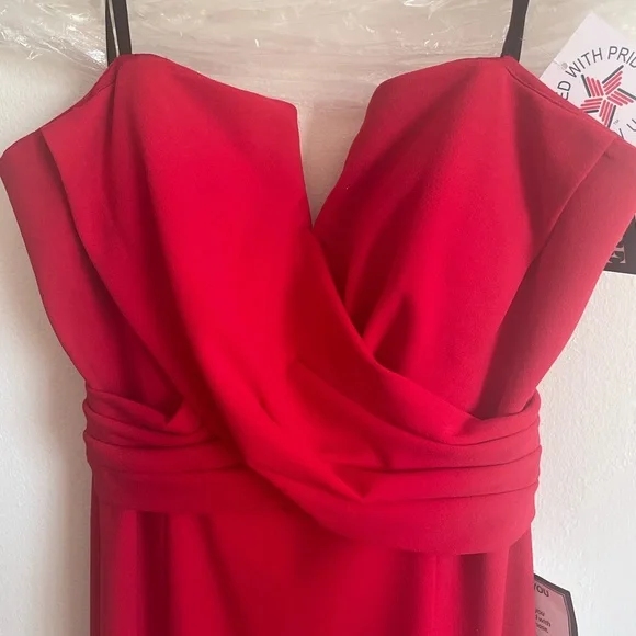 NWT Red strapless dress 💃 by Xscape size 12 Made in the USA - Picture 1 of 15